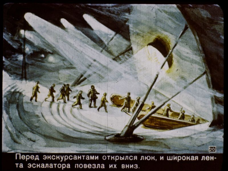 Imagen de 1960 de un panel que imaginaba la Unión Soviética en el año 2017 (via Sergey Pozdnyakov)
